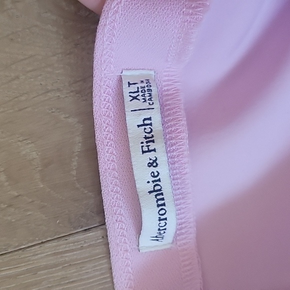 Abercrombie & Fitch Pink Halter Maxi Dress Size XLT - Picture 4 of 8